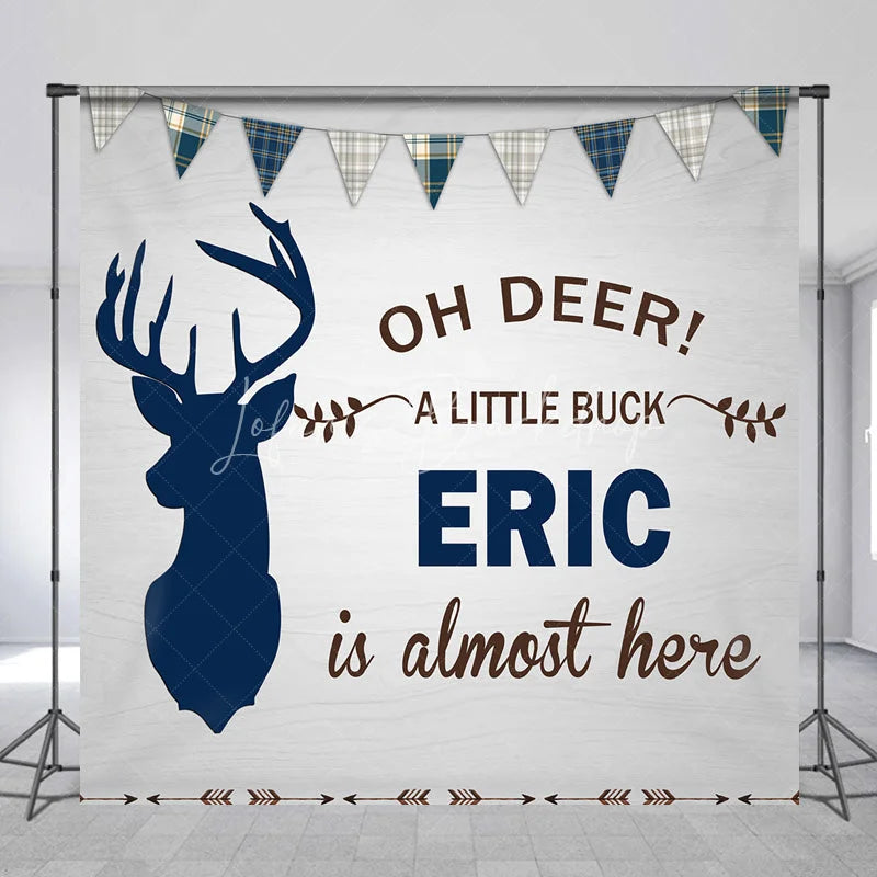 Lofaris Personalized Oh Deer Baby Shower Backdrop A Little Buck is Almost Here Woodland Theme for Boy