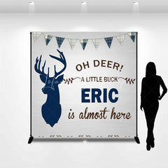 Lofaris Personalized Oh Deer Baby Shower Backdrop A Little Buck is Almost Here Woodland Theme for Boy