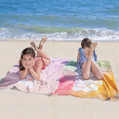 Lofaris Personalized Ombre Custom Name Beach Towel