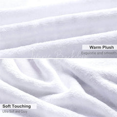 Lofaris Personalized Pet Blanket with Custom Name and Paw Prints Light Blue Cozy Throw for Dogs Cats Lover Gift