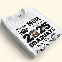 Lofaris Personalized Photo Graduation Proud Mom Tshirts