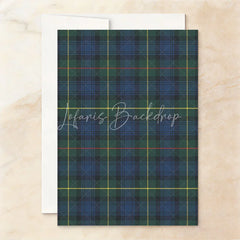 Lofaris Personalized Plaid Rocking Horse Baby Shower Invitation Custom Dark Blue and Gold Celebration Design