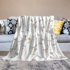 Lofaris Personalized Santa Claus Christmas Blanket with Custom Name Cute Father Fun Red Holiday Xmas Gift