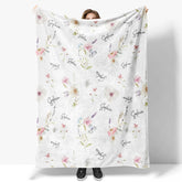 Lofaris Personalized Santa Claus Christmas Blanket with Custom Name Cute Father Fun Red Holiday Xmas Gift