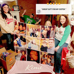 Lofaris Personalized Sherpa Collage Blanket With Photos