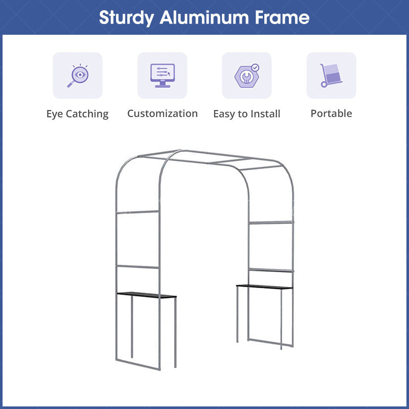 Lofaris Personalized Square Arch Fabric Display Trade Backdrop