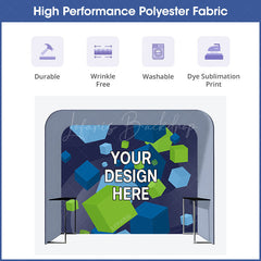 Lofaris Personalized Square Arch Fabric Display Trade Backdrop