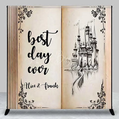 Lofaris Personalized Storybook Castle Wedding Backdrop Best Day Ever Fairy Tale Marriage Party Decoration