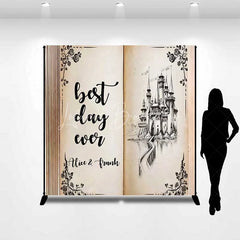 Lofaris Personalized Storybook Castle Wedding Backdrop Best Day Ever Fairy Tale Marriage Party Decoration