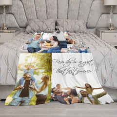 Lofaris Personalized Sweet Family Stitched Photos Blanket