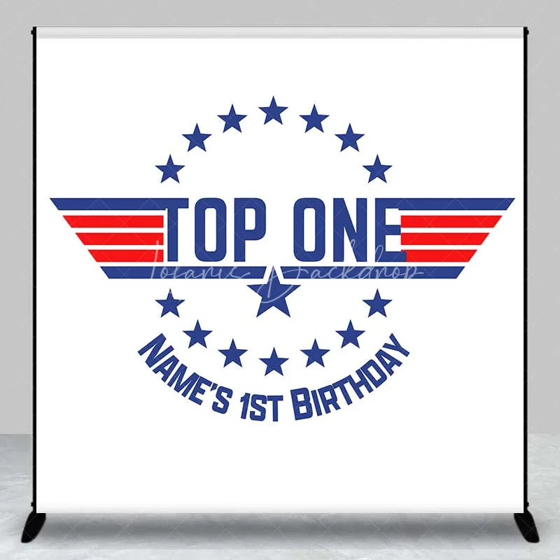 Lofaris Personalized Top One Pilot Birthday Backdrop Maverick Style First Wings Party Decoration