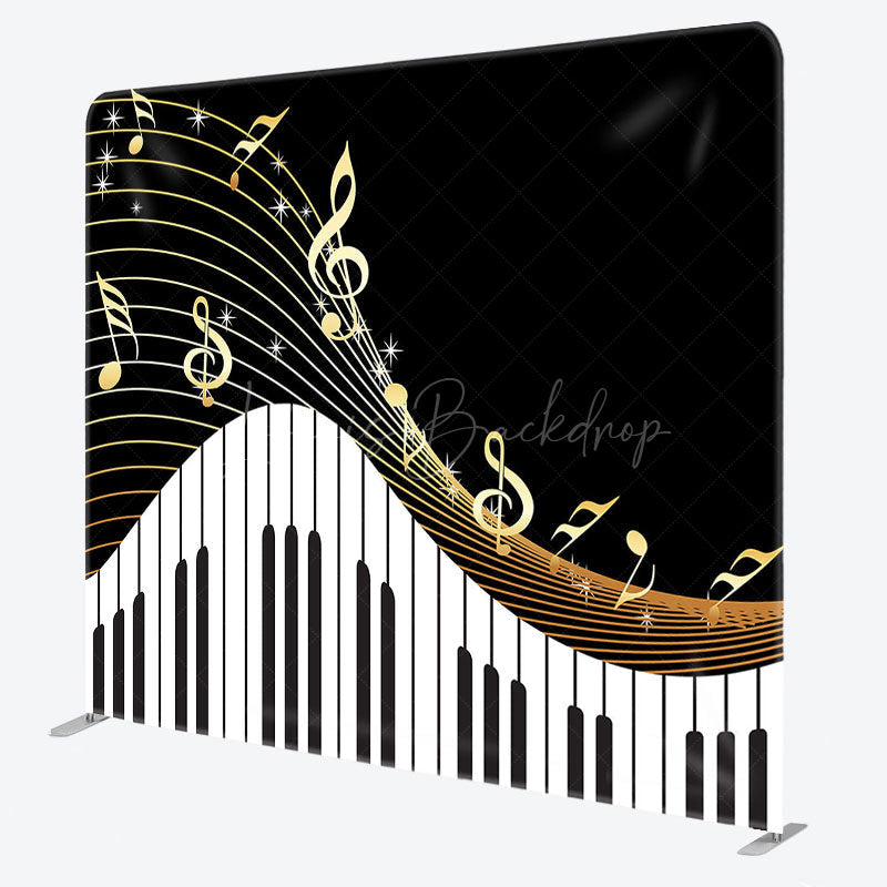 Lofaris Piano Keys Musical Party Square Tension Backdrop