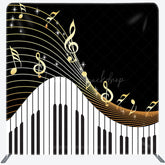 Lofaris Piano Keys Musical Party Square Tension Backdrop