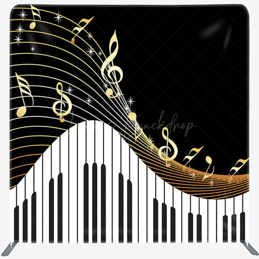 Lofaris Piano Keys Musical Party Square Tension Backdrop