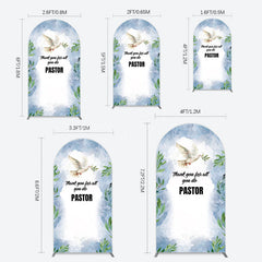 Lofaris Pigeon Thank You Pastor Appreciation Arch Backdrop
