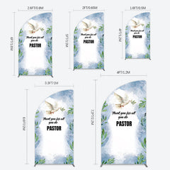Lofaris Pigeon Thank You Pastor Appreciation Half Moon Arch Backdrop