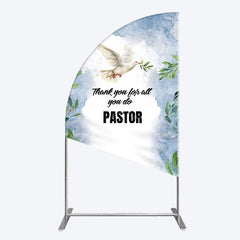 Lofaris Pigeon Thank You Pastor Appreciation Half Moon Arch Backdrop