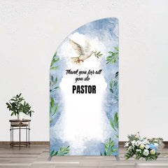 Lofaris Pigeon Thank You Pastor Appreciation Half Moon Arch Backdrop