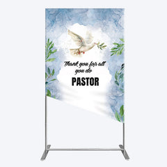Lofaris Pigeon Thank You Pastor Appreciation Rectangle Backdrop