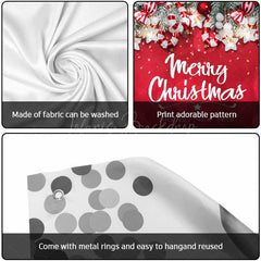 Lofaris Pine Leaves Pendant Red Christmas Garage Door Banner