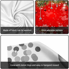 Lofaris Pine Tree Leaves Stacks Red Xmas Garage Door Banner