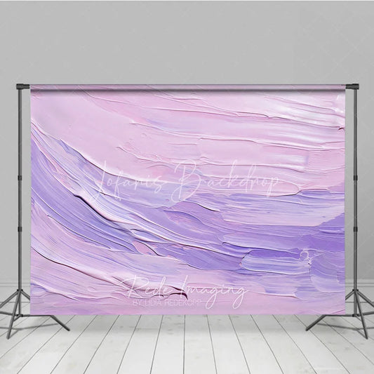 Lofaris Pink and Purple Abstract Textured Paint Strokes Photography Backdrop Soft Pastel Artistic Design