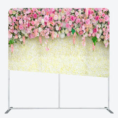 Lofaris Pink and White Rose Flower Wall Double Sided Backdrop Wedding Baby Shower Bridal Party Photo Booth Decor