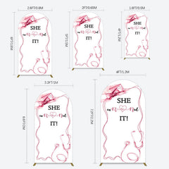 Lofaris Pink Bachelor Cap Earned It Nurse Grad Arch Backdrop