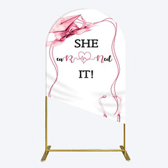 Lofaris Pink Bachelor Cap Earned It Nurse Grad Arch Backdrop