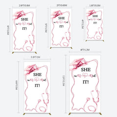 Lofaris Pink Bachelor Cap Earned It Nurse Grad Rectangle Backdrop