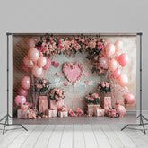 Lofaris Pink Balloon Arch Floral Gift Valentines Day Backdrop