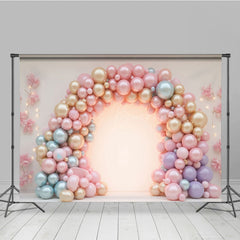 Lofaris Pink Balloon Garland Arch Wall Cake Smash Backdrop