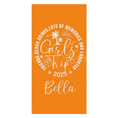 Lofaris Pink Black Girls Trip Summer Custom Name Beach Towel