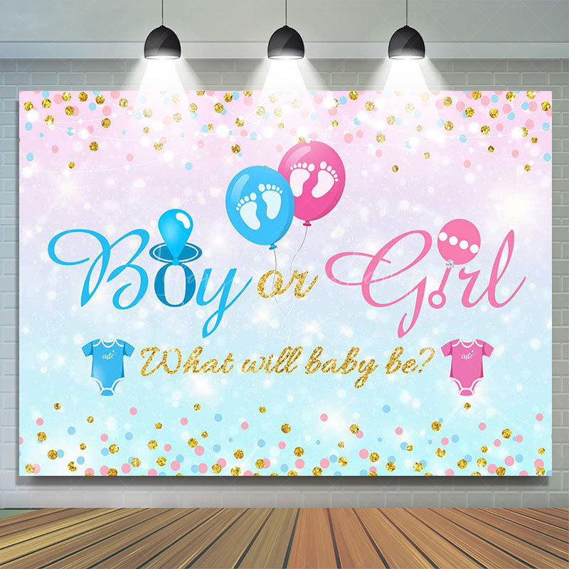 Lofaris Pink Blue Glitter Boy Or Girl Gender Reveal Backdrop
