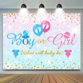 Lofaris Pink Blue Glitter Boy Or Girl Gender Reveal Backdrop