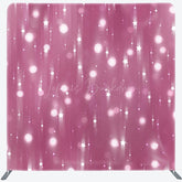 Lofaris Pink Bokeh Stars Light Birthday Pillow Cover Backdrop