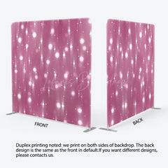 Lofaris Pink Bokeh Stars Light Birthday Pillow Cover Backdrop