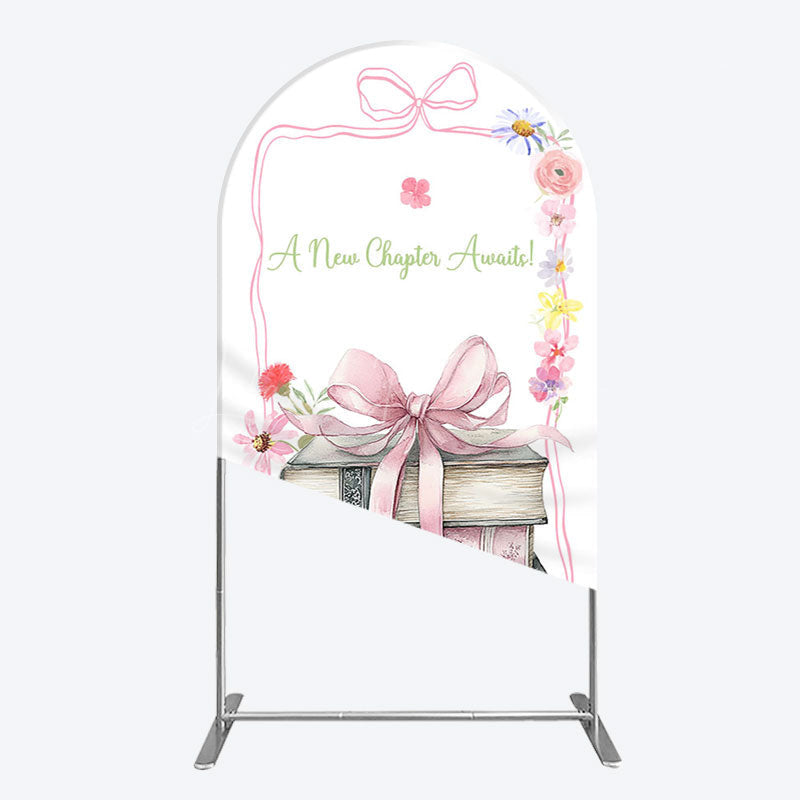 Lofaris Pink Book New Chapter Awaits Baby Shower Arch Backdrop