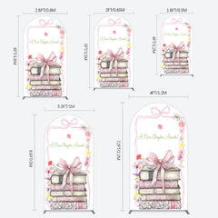 Lofaris Pink Book New Chapter Awaits Baby Shower Arch Backdrop