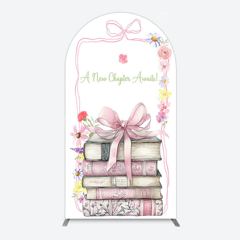 Lofaris Pink Book New Chapter Awaits Baby Shower Arch Backdrop