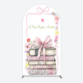Lofaris Pink Book New Chapter Awaits Baby Shower Arch Backdrop
