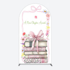 Lofaris Pink Book New Chapter Awaits Baby Shower Arch Backdrop
