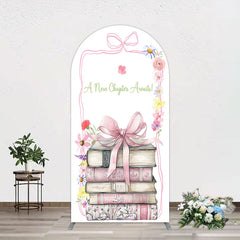 Lofaris Pink Book New Chapter Awaits Baby Shower Arch Backdrop
