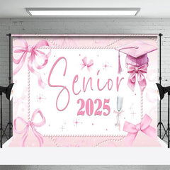 Lofaris Pink Bow Tie Map Senior 2025 Graduation Backdrop