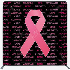 Lofaris Pink Breast Awareness Month Square Tension Backdrop