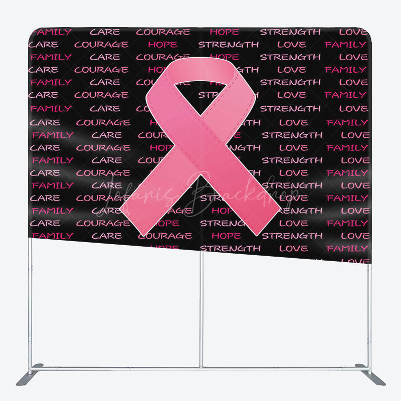 Lofaris Pink Breast Awareness Month Square Tension Backdrop