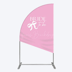 Lofaris Pink Bride To Be Bow Bridal Shower Half Moon Arch Backdrop