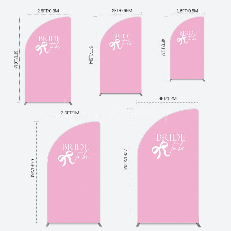 Lofaris Pink Bride To Be Bow Bridal Shower Half Moon Arch Backdrop