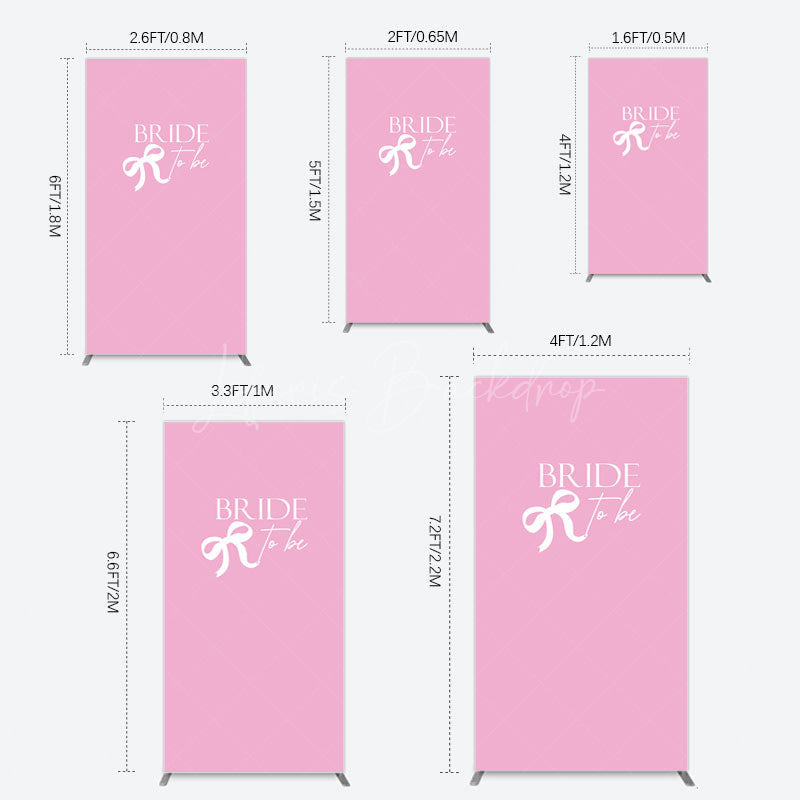 Lofaris Pink Bride To Be Bow Bridal Shower Rectangle Backdrop
