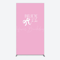 Lofaris Pink Bride To Be Bow Bridal Shower Rectangle Backdrop